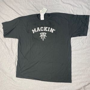 VTG Adidas MACKIN' T-MAC Tracy McGrady T-Shirt Black Silver Glimmer MADE in USA